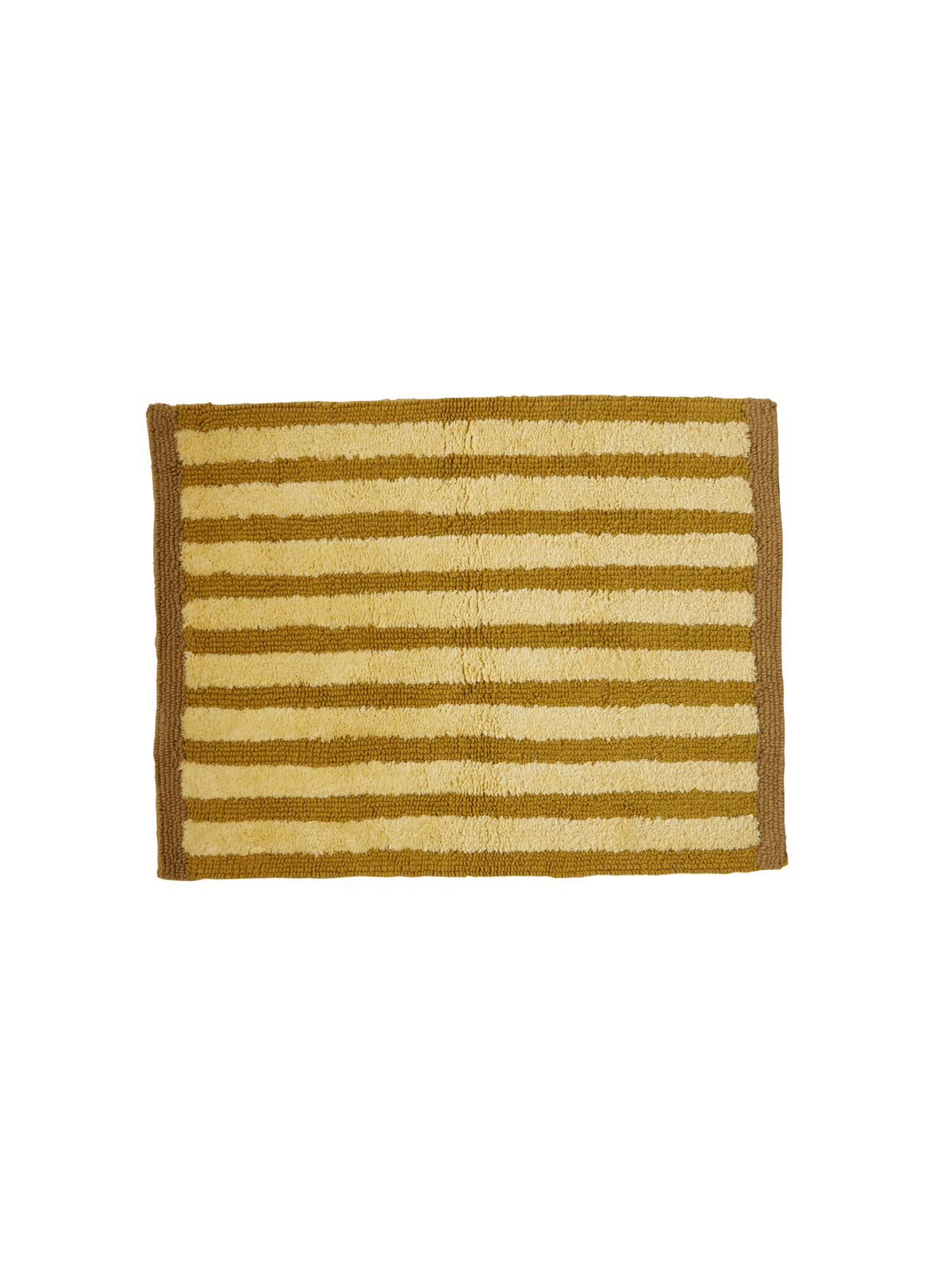 Stripe Reversible Mustard Bath Mat