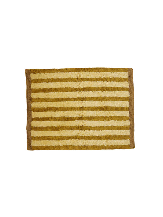 Stripe Reversible Mustard Bath Mat