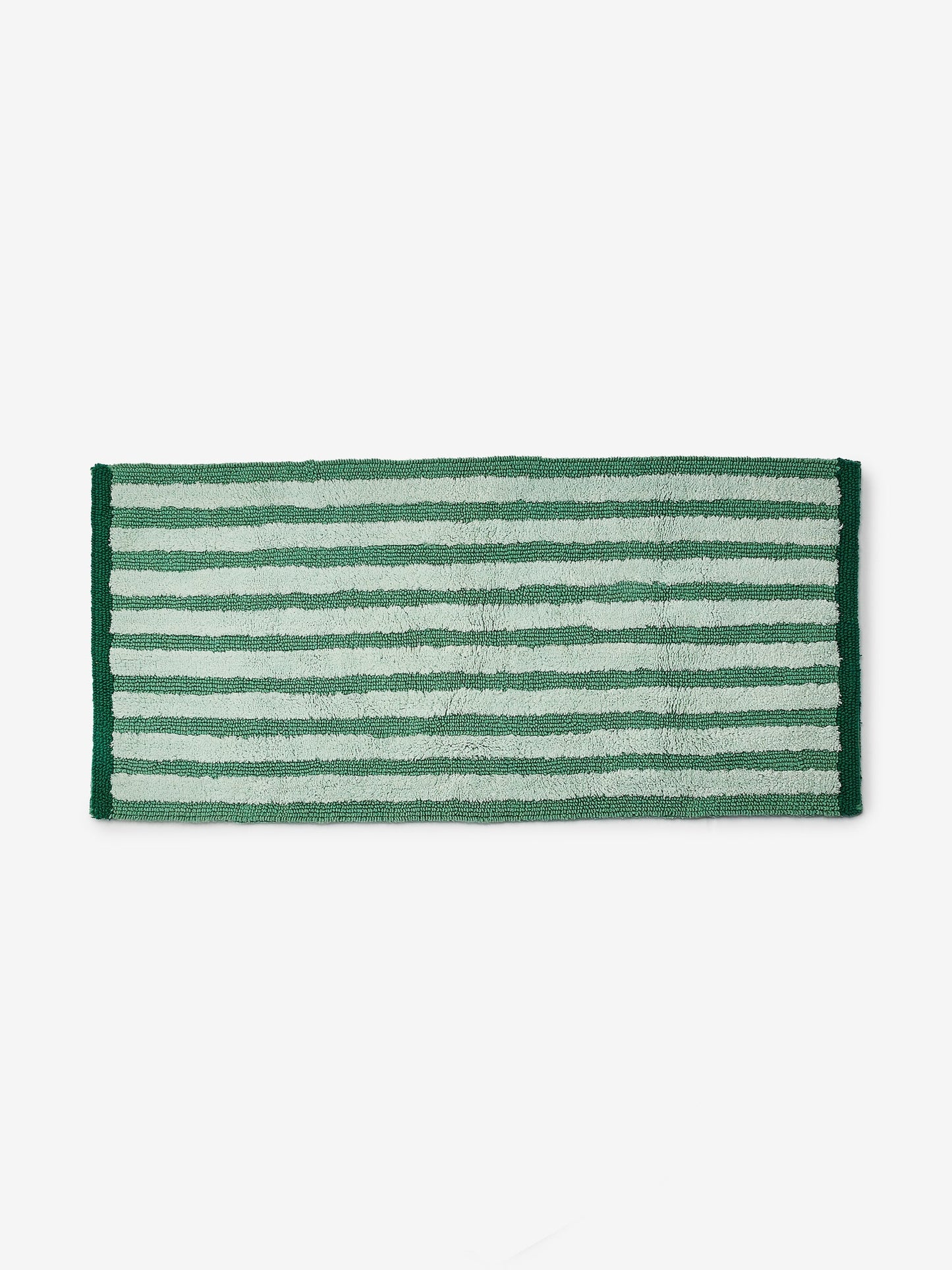 Stripe Reversible Green Long Bath Mat