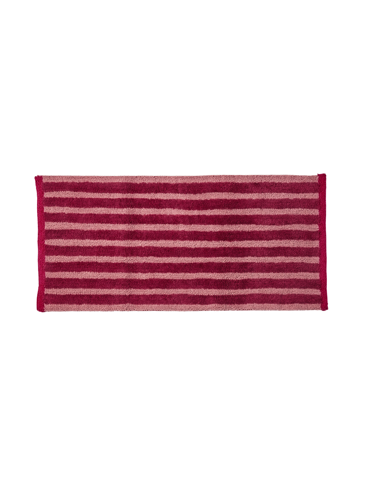 Stripe Reversible Burgundy Long Bath Mat