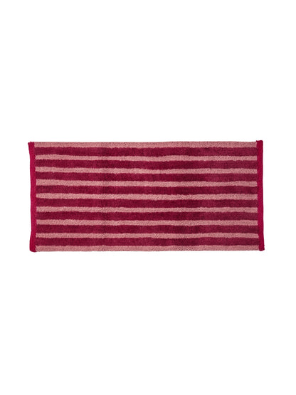 Stripe Reversible Burgundy Long Bath Mat
