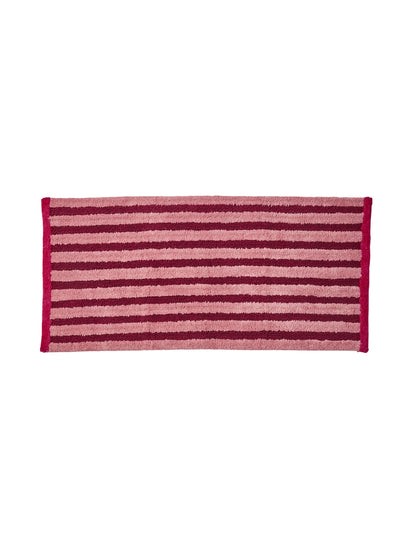 Stripe Reversible Burgundy Long Bath Mat