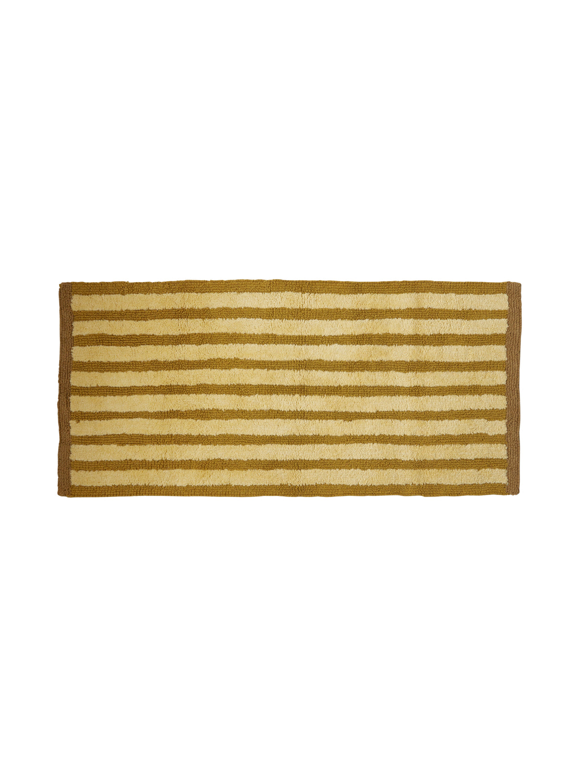 Stripe Reversible Mustard Long Bath Mat
