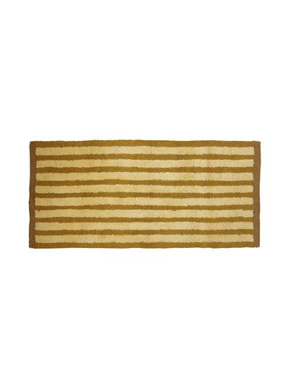 Stripe Reversible Mustard Long Bath Mat