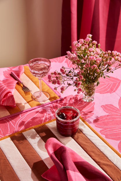 Stripe Brown Placemats - Set of 4