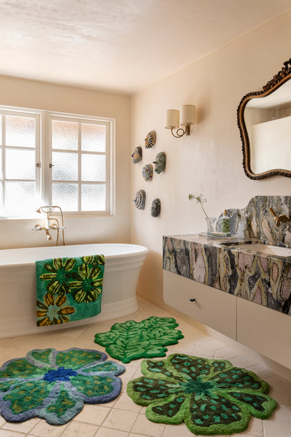 Leaf Green Bath Mat