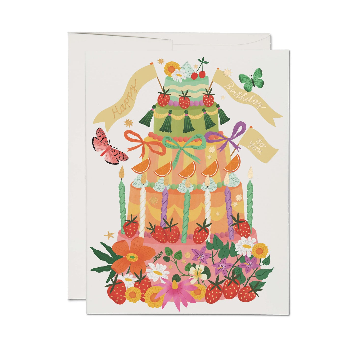 Whimsical Cake Birthday Card