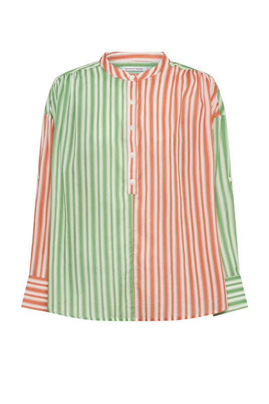 Stripe Pool Shirt Mint Coral