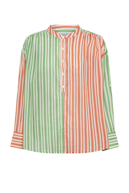 Stripe Pool Shirt Mint Coral