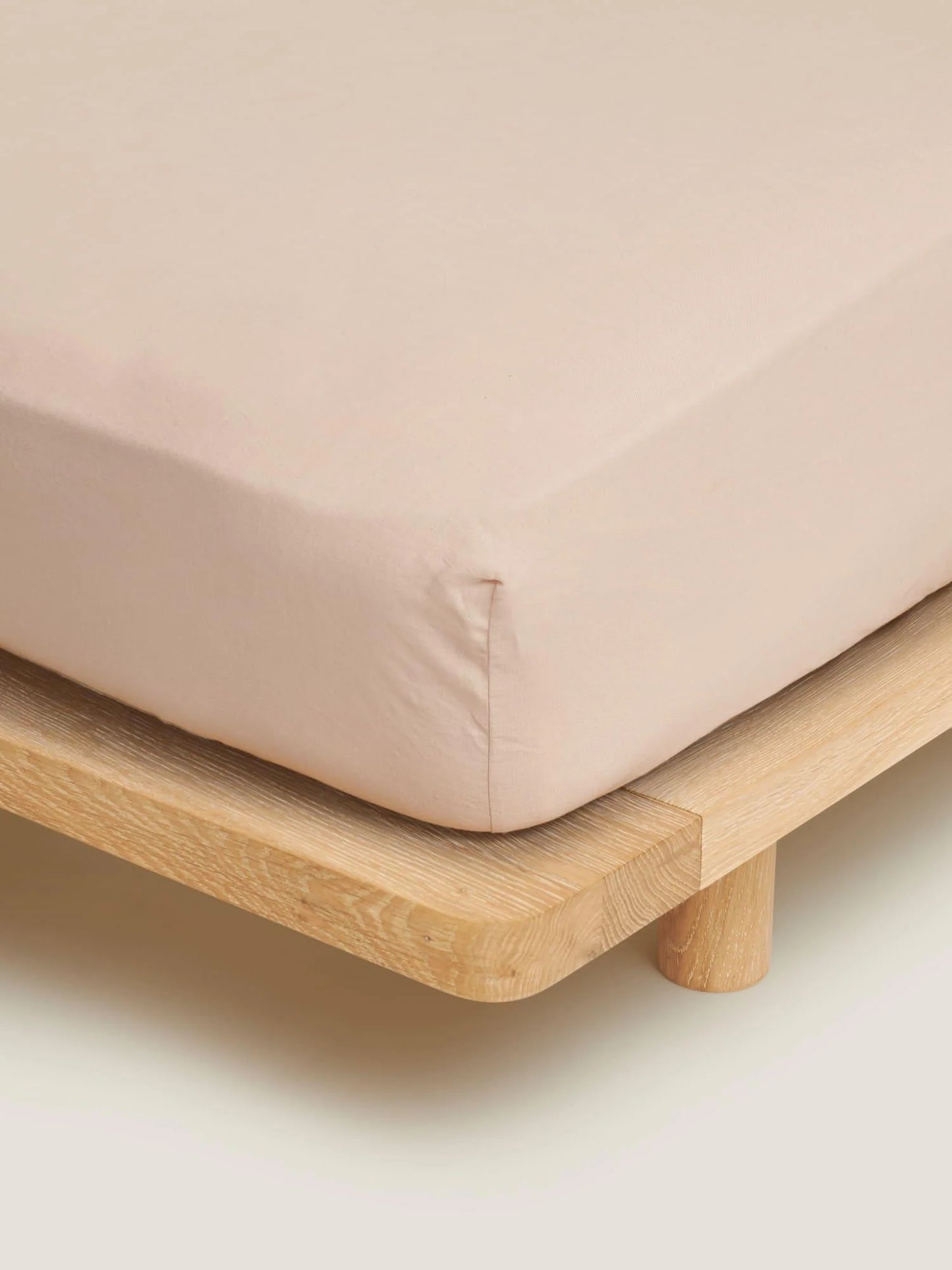 100% Linen Fitted Sheet ~ Blush