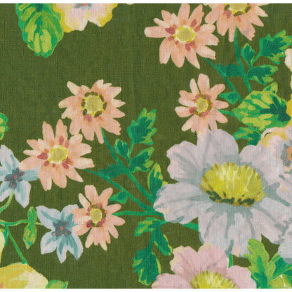 Buttercup Olive / Lilas Blue Quilted Throw