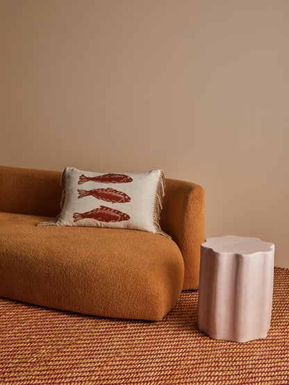 Sardines Tan Linen Cushion