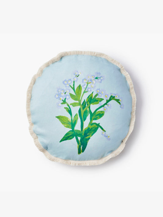 Forget Me Not Blue 50cm Round Cushion