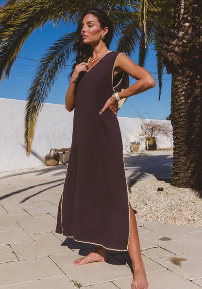 Paloma Maxi Dress ~ Espresso