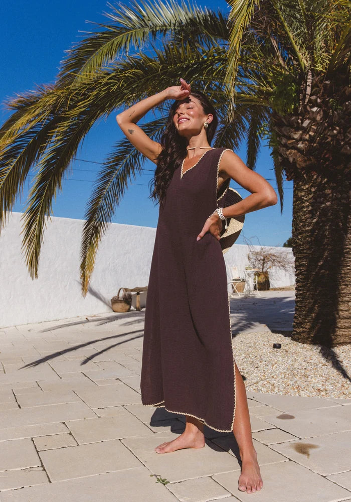 Paloma Maxi Dress ~ Espresso