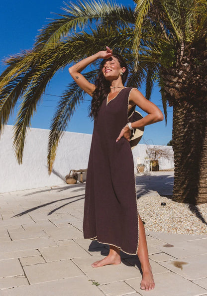 Paloma Maxi Dress ~ Espresso