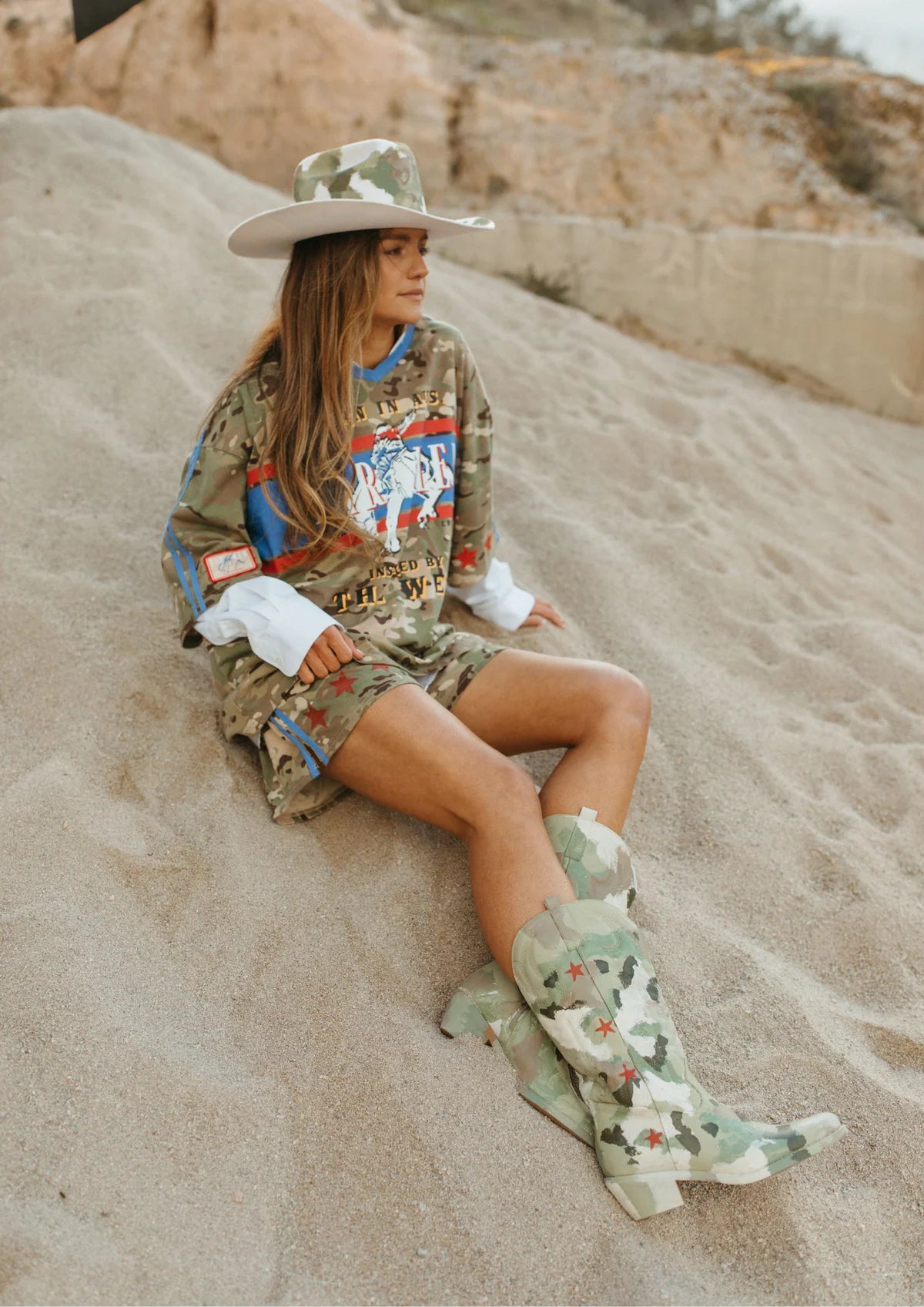 Camo Jersey Track Short