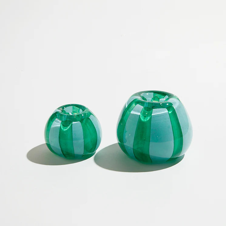 Candy Candle Holder Large Sky/Emerald