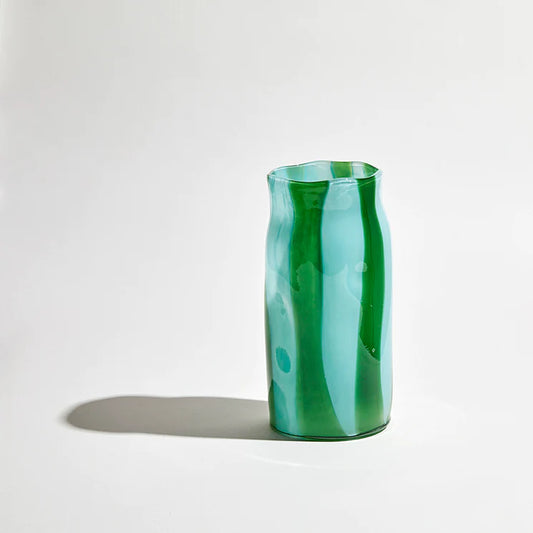 Candy Cylinder Vase Sky/Emerald