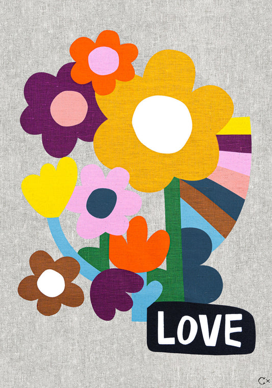 Love Garden Linen Art Print