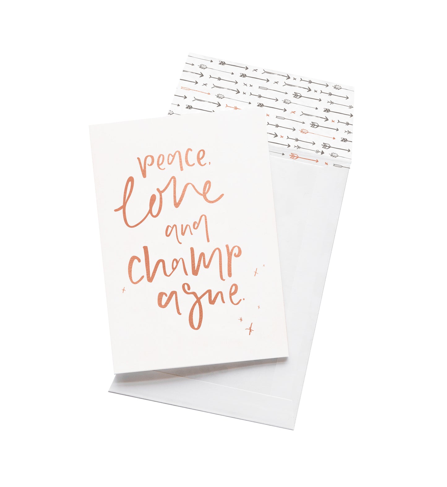 Peace Love Champagne Card