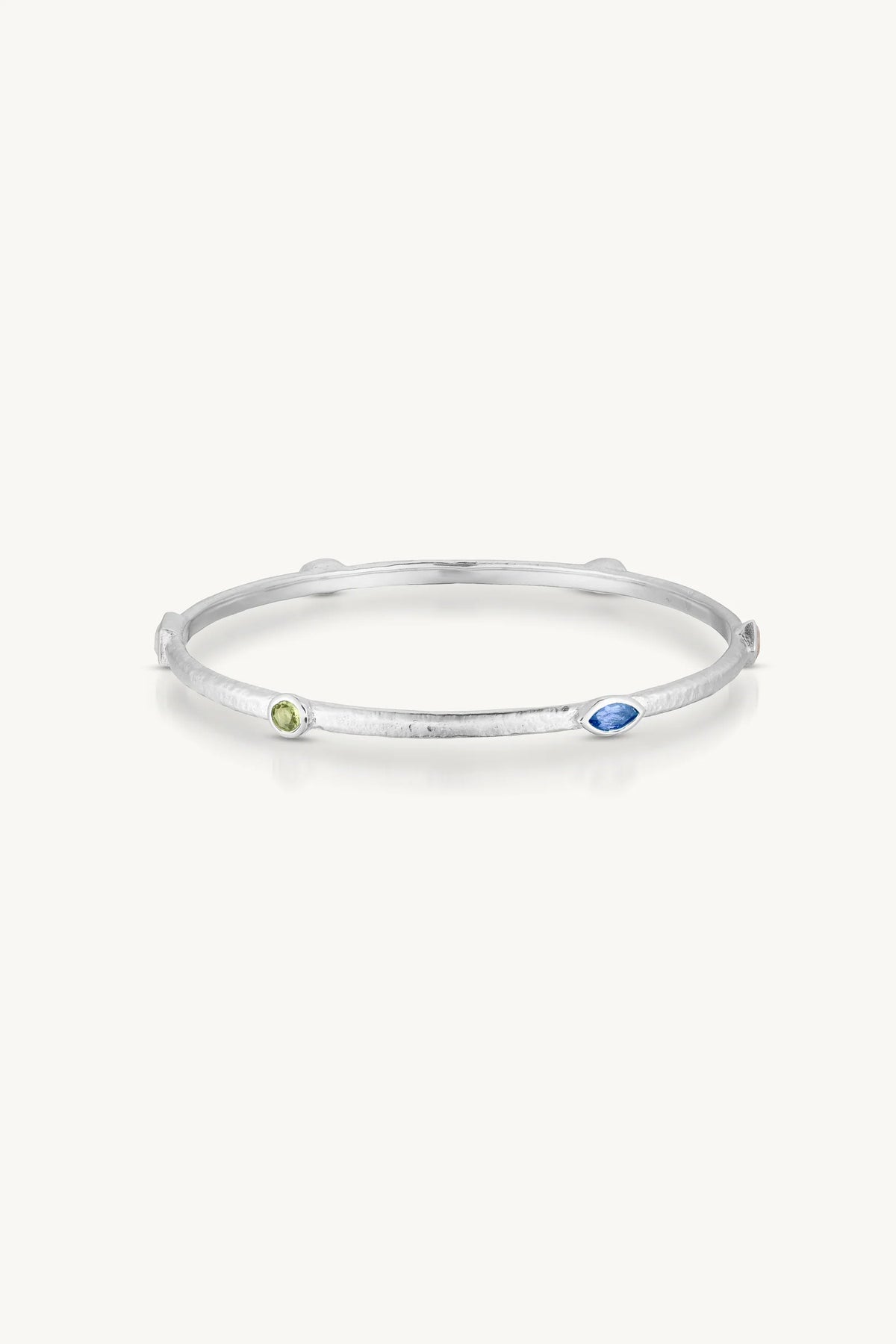 Callista Multi Stone Silver Bangle