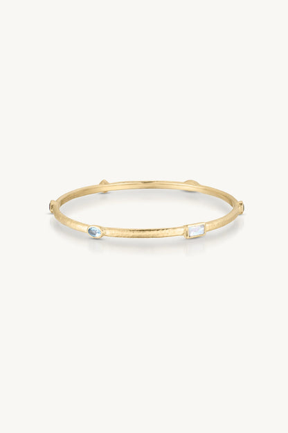 Callista Multi Stone Gold Bangle
