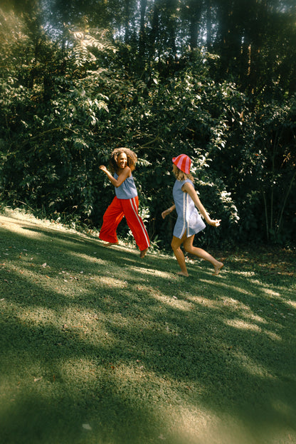 Crochet Hat ~ Pink + Red