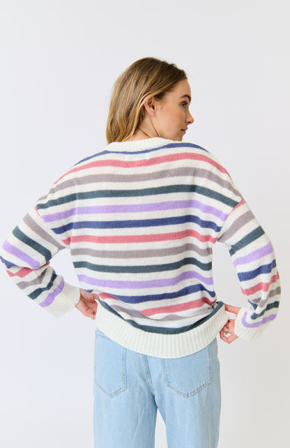 Lola Stripe Knit - Rainbow Mist