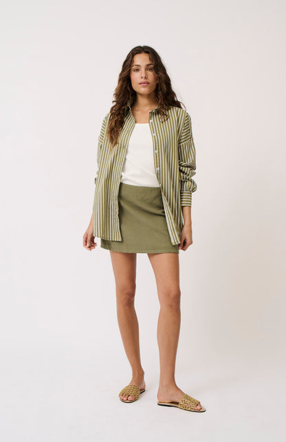 Tammy Shirt - Palm Stripe