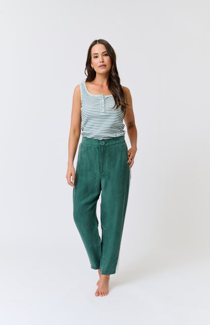 Calista Tank ~ Jade Stripe