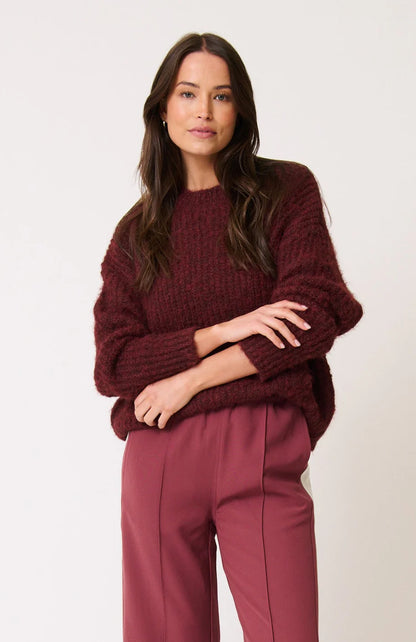 Lorenza Knit Sweater Plum
