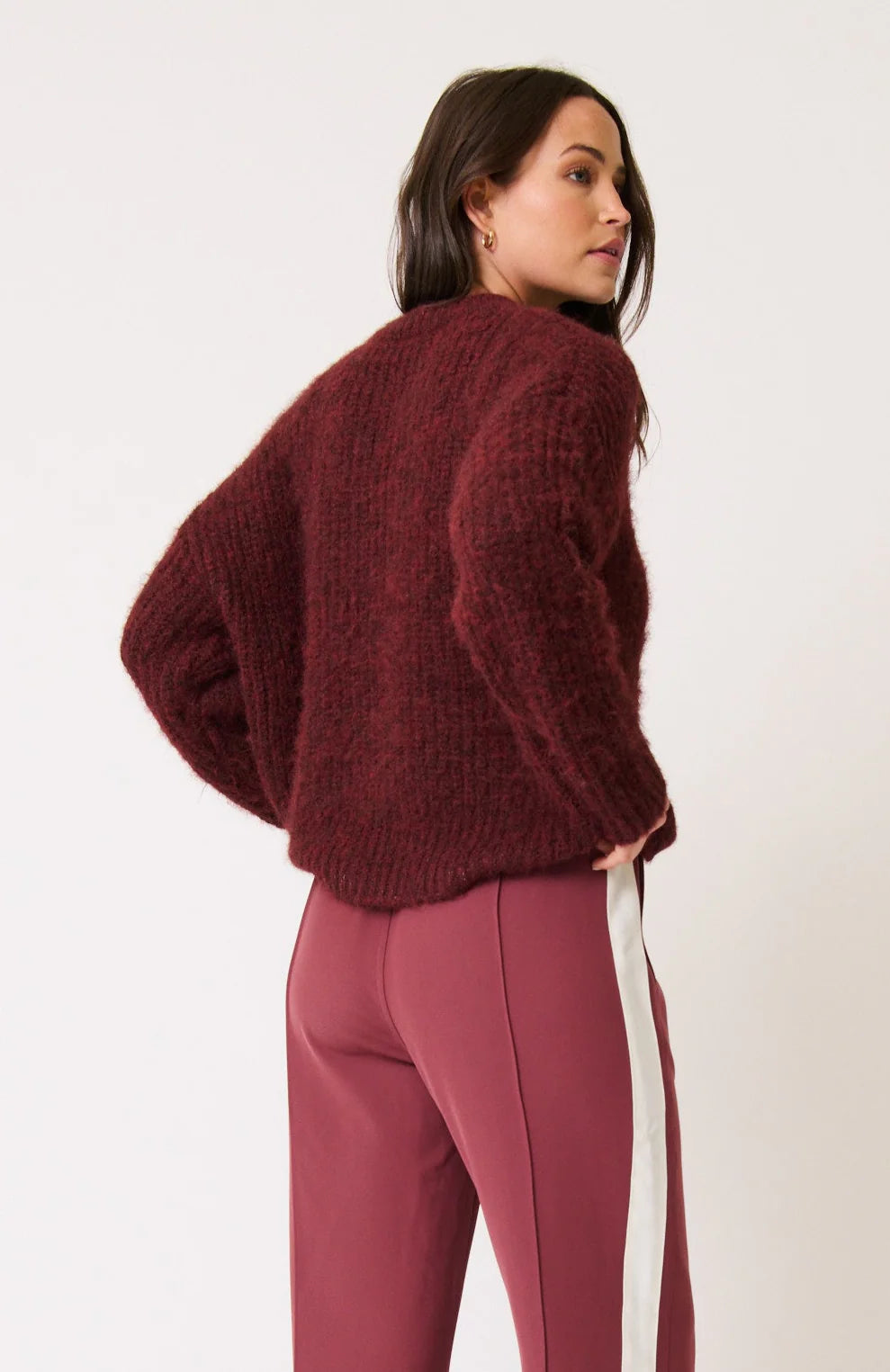 Lorenza Knit Sweater Plum