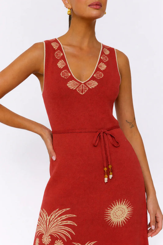Soleil Dress - Rust