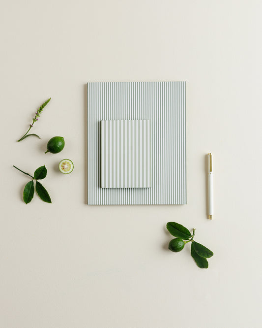 Notebook Grande Olive Stripe