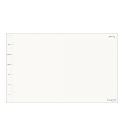 2024 Grande  Horizontal Weekly Planner Biscotti