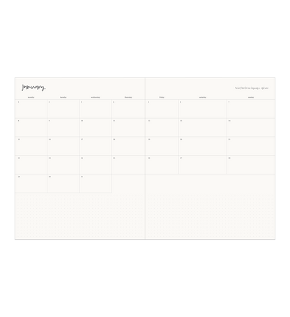 2024 Grande  Horizontal Weekly Planner Biscotti