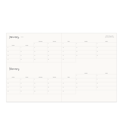 2024 Grande  Horizontal Weekly Planner Biscotti