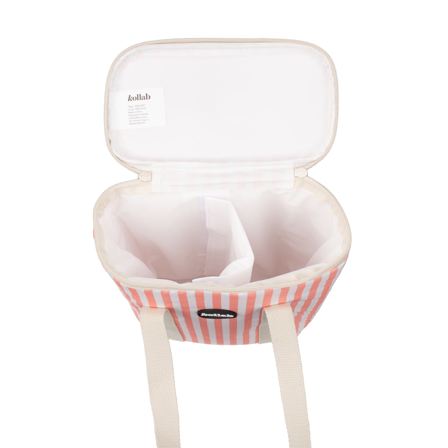 Wine Cooler Bag Coral Stripe