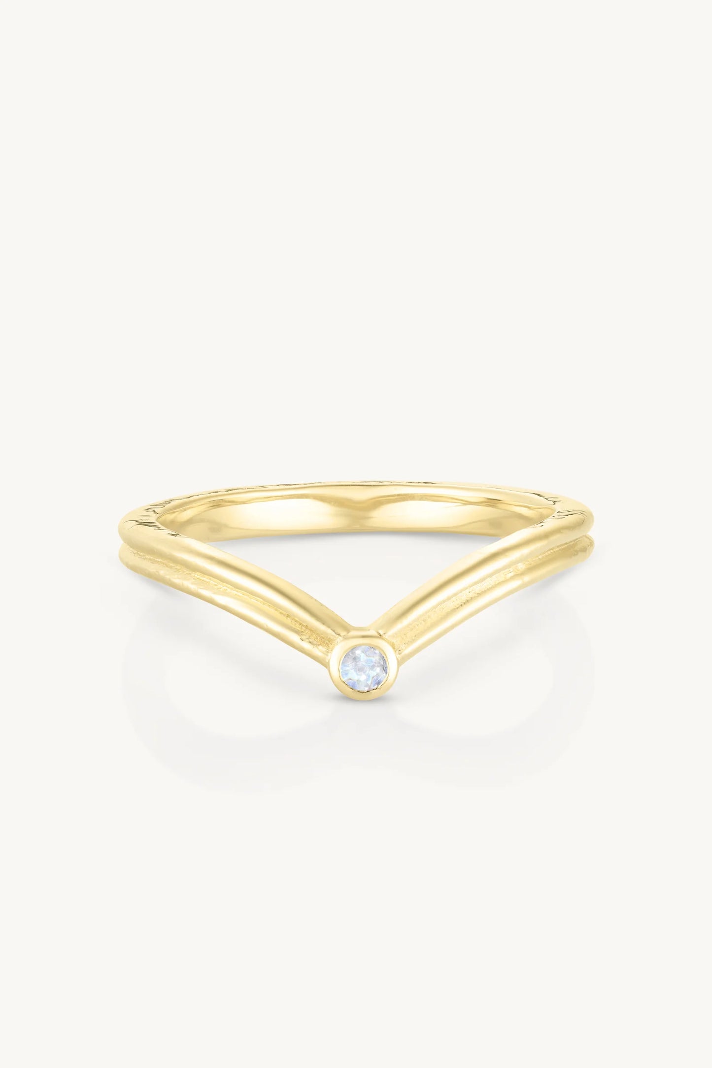 Crown Gold Stacking Ring 7/M