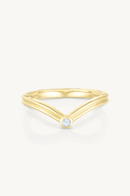 Crown Gold Stacking Ring 8/L