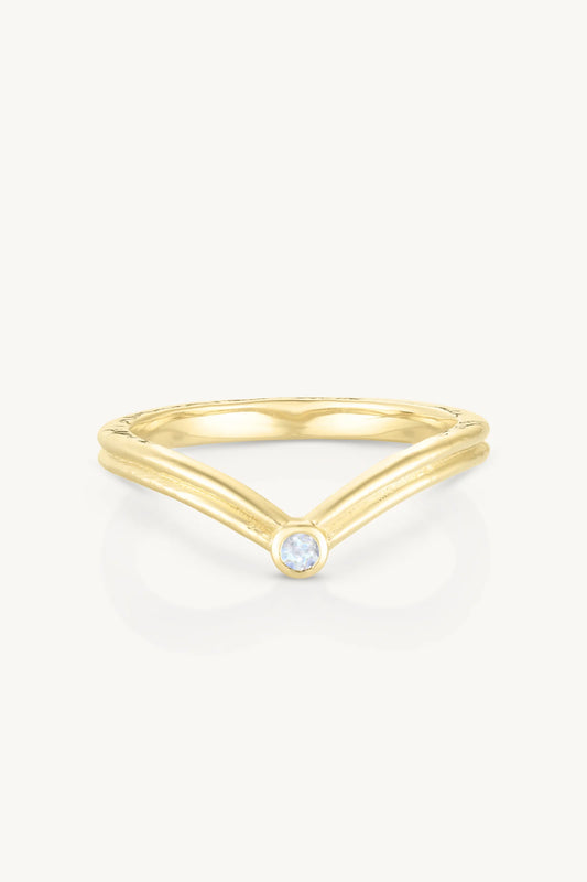 Crown Gold Stacking Ring 8/L