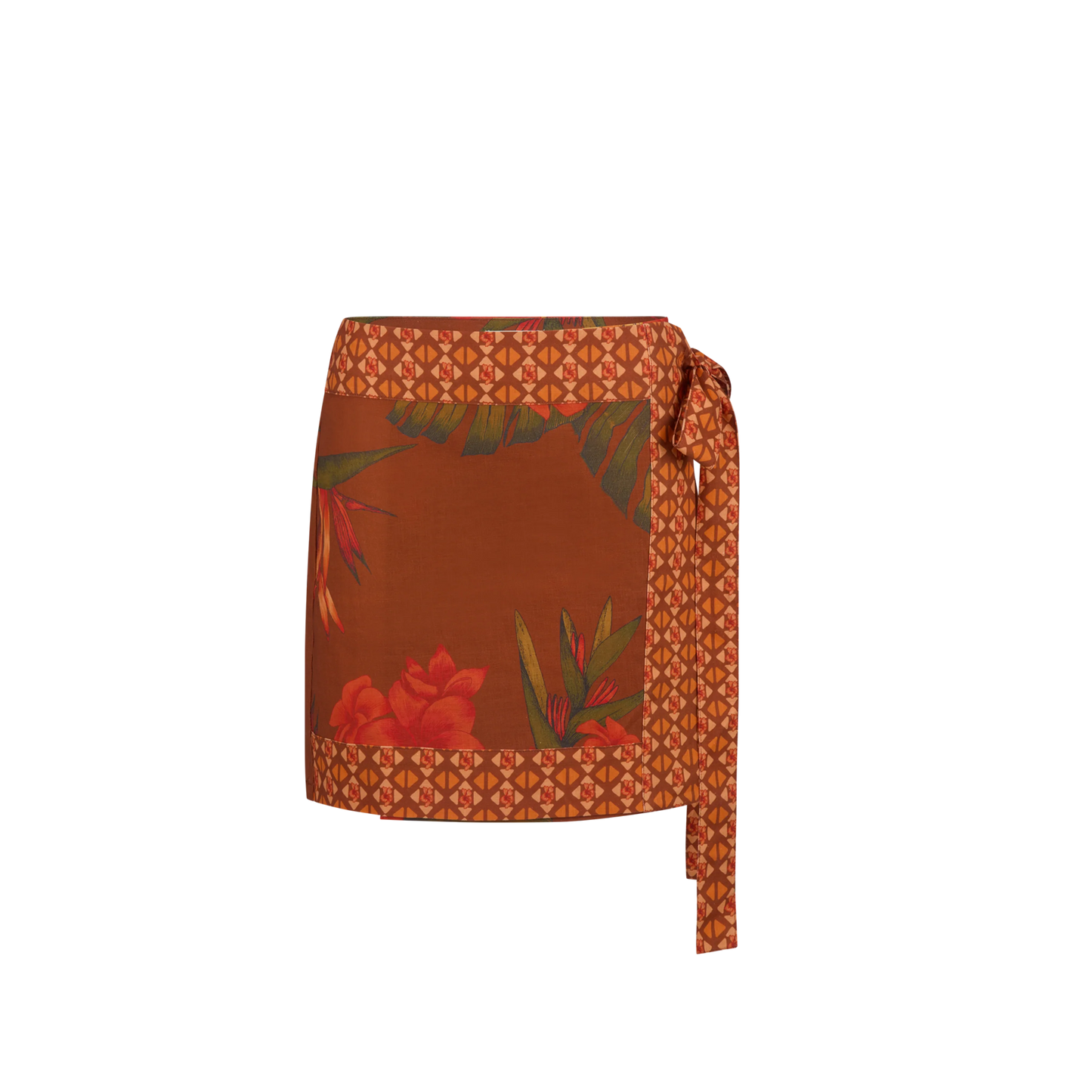 Cuban Tropical Coffee Wrap Skirt