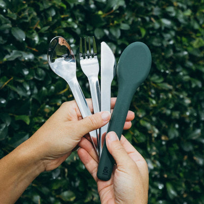 Reusable Cutlery Set | Stainless Steel Eucalyptus