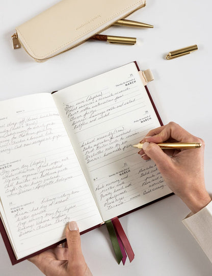 2026 Petite Linen Bound Weekly Planner ~ Mulberry