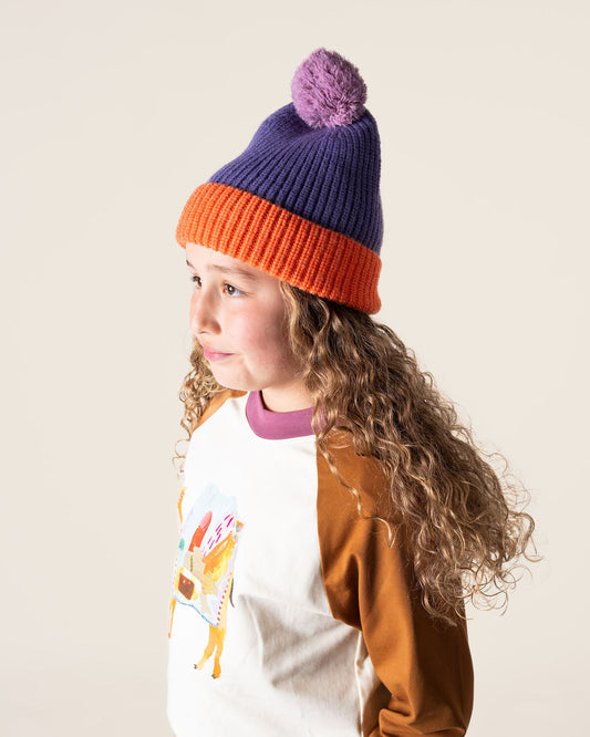 Beanie | Purple & Orange
