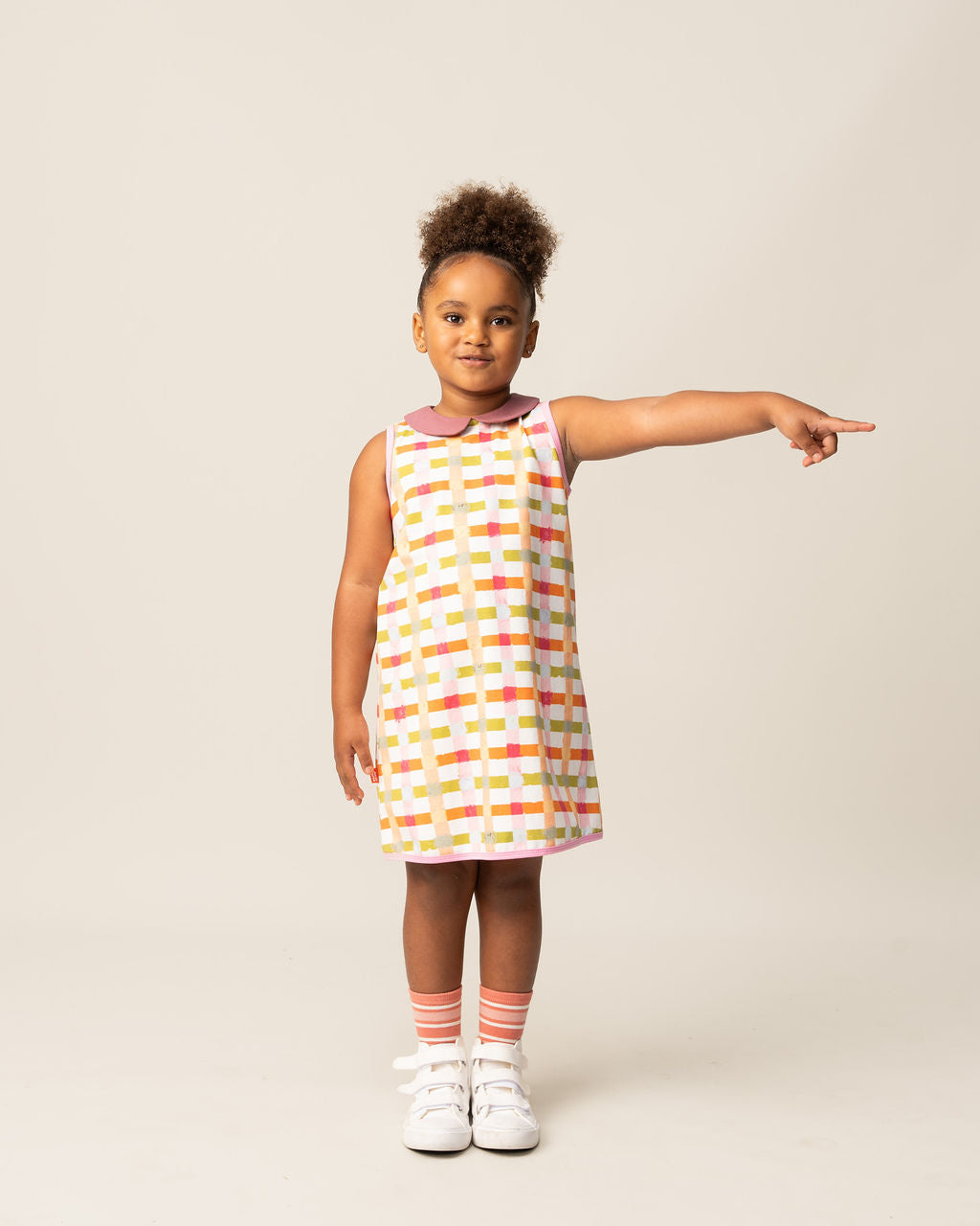 A-Line Dress | Pastel Gingham