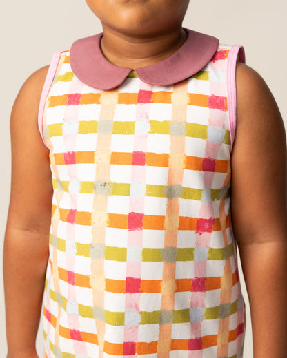 A-Line Dress | Pastel Gingham