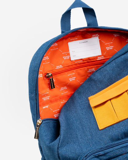 Denim Backpack | Pockets