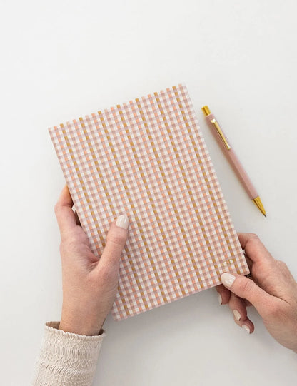 Primrose Gingham Notepad Desktop Jotter